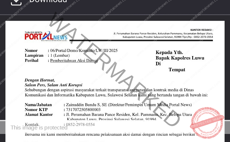 Resmi! Aksi Damai Demo Dinas Kominfo, Berikut Tuntutannya, Ajis Termasuk Permintaan Hearing di DPRD Luwu