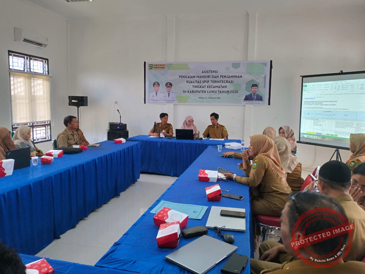 Inspektorat Kabupaten Luwu Menggelar Asistensi Penilaian Mandiri dan Penjaminan Kualitas SPIP Terintegrasi Tingkat Kecamatan