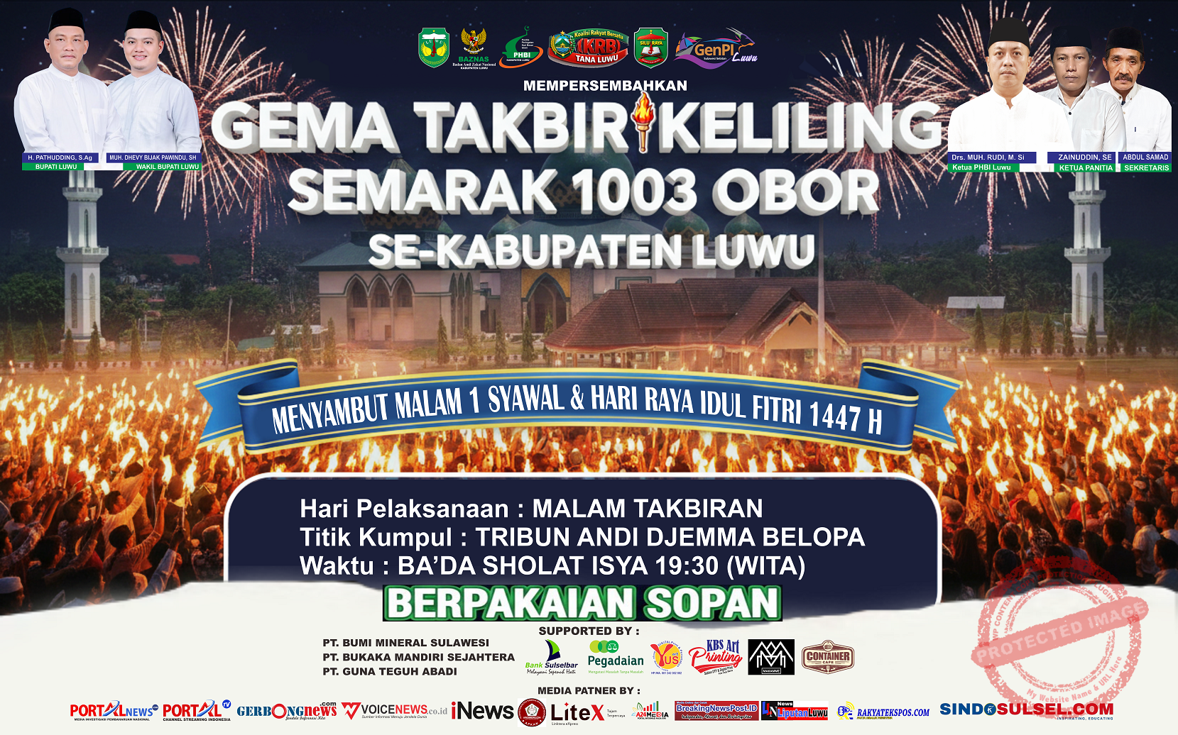 Soal Gema Takbir Keliling 1003 Obor, Ajis Portal : Kami Panitia Siapkan Door Prize Buat Peserta 2 gema-takbir-keliling-1003-obor